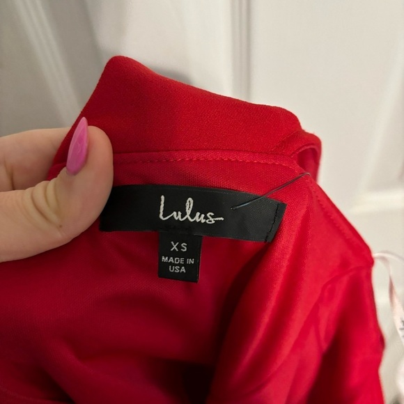 Lulu’s My Favorite Night Red Off-the-Shoulder Bodycon Midi Dress NWT - Picture 9 of 11